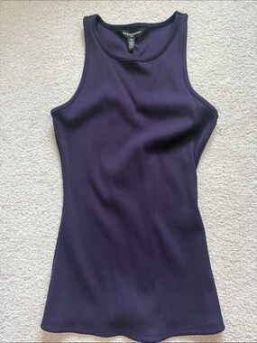 White House Black Market Ribbed Tank Top in Deep Purple